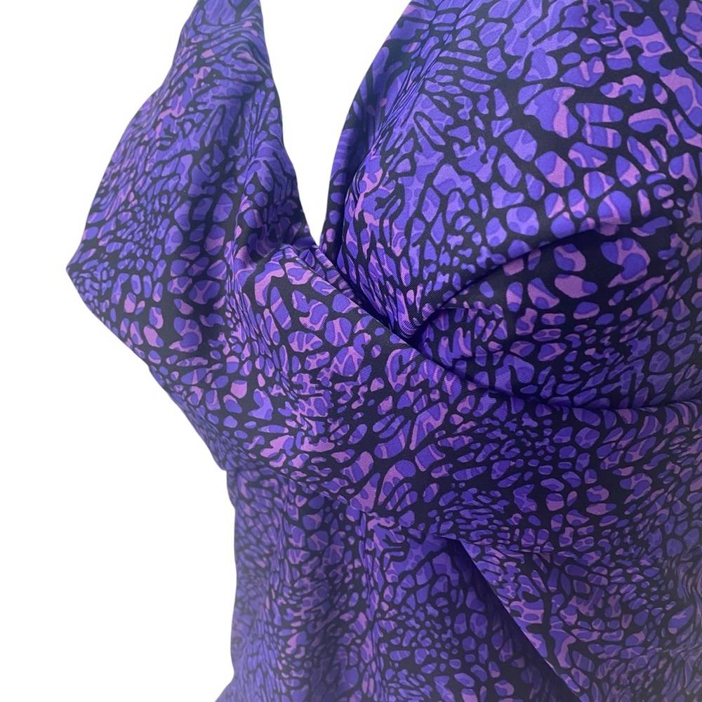 Speedo Womens One Piece Purple Criss Cross Back Swimsuit Size 12 - Picture 4 of 9